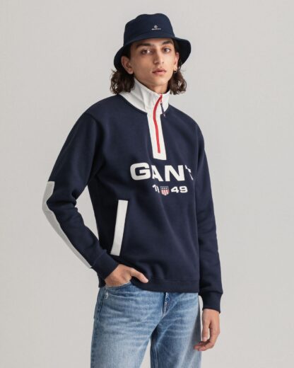 GANT RETRO LOGO HALF ZIP SWEAT